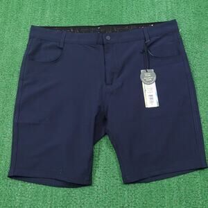 Kyodan Golf Shorts Mens 38 Navy Blue Slim 4-Way Stretch Water Repellent UPF50